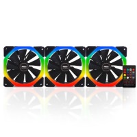 Power Boost Halo-Dual Rings 7 Renk 3xRGB Fan 1xFan Control 1xRemote Combo Soğutma Kiti - 1
